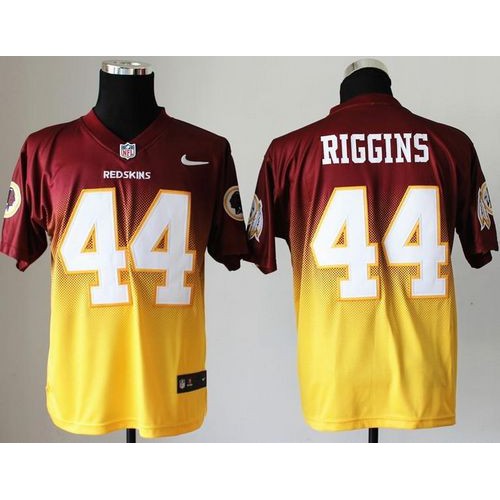 Washington Commanders #44 John Riggins Burgundy Red/Gold Men's Stitched Elite Fadeaway Fashion Jersey Men's