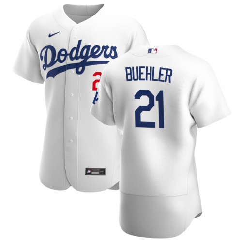 Los Angeles Los Angeles Dodgers #21 Walker Buehler Men's White Home 2020 Authentic Player Jersey Men's