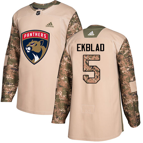 Adidas Florida Panthers #5 Aaron Ekblad Camo Authentic 2017 Veterans Day Stitched Youth Jersey Youth