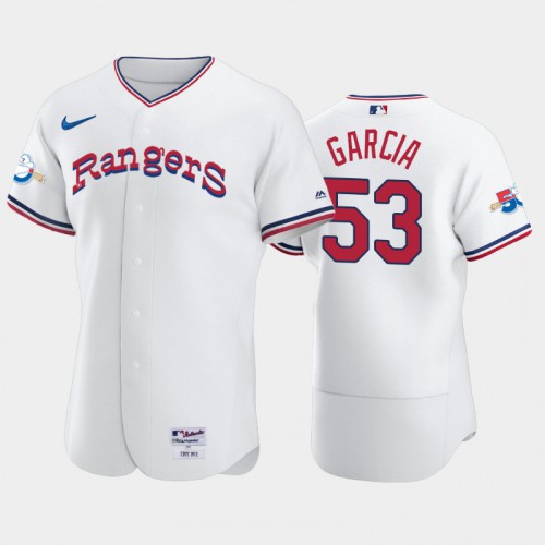Texas Texas Rangers #53 Adolis Garcia 1972 Throwback 50th Anniversary Authentic Men's Jersey - White Men's