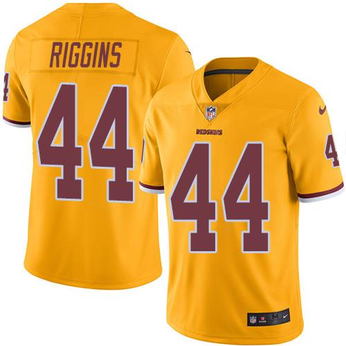 Washington Commanders #44 John Riggins Gold Men's Stitched Limited Rush Jersey Men's