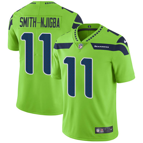 Seahawks #11 Jaxon Smith-Njigba Green Youth Stitched Limited Rush Jersey