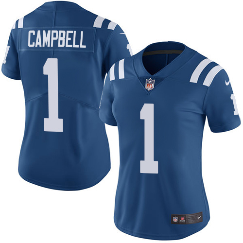 Colts #1 Parris Campbell Royal Blue Team Color Women's Stitched Vapor Untouchable Limited Jerse