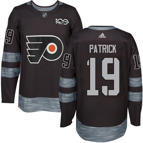 Adidas Philadelphia Flyers #19 Nolan Patrick Black 1917-2017 100th Anniversary Stitched Jersey Men's