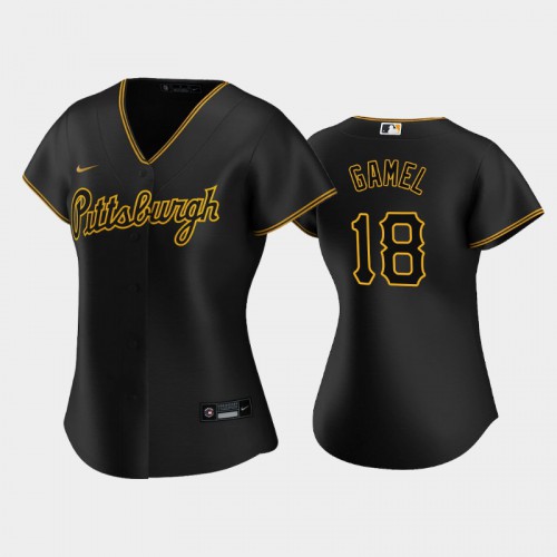 Pittsburgh Pittsburgh Pirates #18 Ben Gamel Game Women's Alternate Jersey - Black Womens