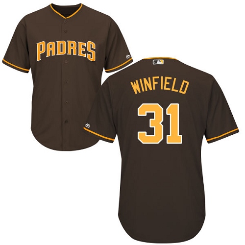 San Diego Padres #31 Dave Winfield Brown Cool Base Stitched Youth Jersey Youth