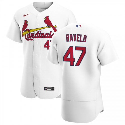 St. Louis St.Louis Cardinals #47 Rangel Ravelo Men's White Home 2020 Authentic Player Jersey Men's