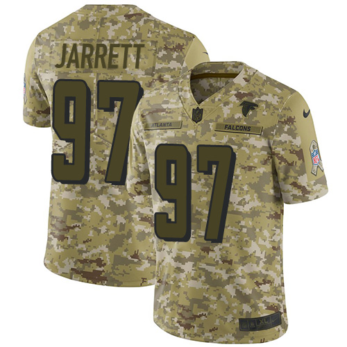 Atlanta Falcons #97 Grady Jarrett Camo Men's Stitched Limited 2018 Salute To Service Jersey Men's