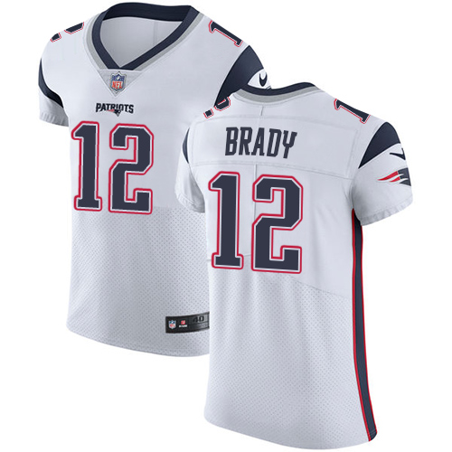 Patriots #12 Tom Brady White Men's Stitched Vapor Untouchable Elite Jersey