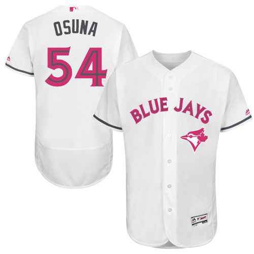 Toronto Blue Jays #54 Roberto Osuna White Flexbase Authentic Collection Mother's Day Stitched Jersey Men's