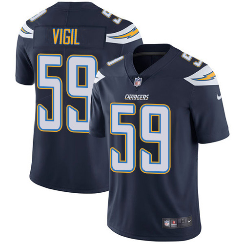 Los Angeles Chargers #59 Nick Vigil Navy Blue Team Color Youth Stitched Vapor Untouchable Limited Jersey Youth