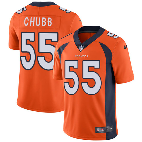 Denver Broncos #55 Bradley Chubb Orange Team Color Men's Stitched Vapor Untouchable Limited Jersey Men's
