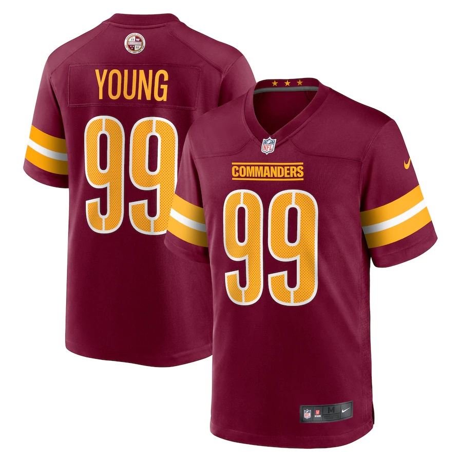 Washington Commanders #99 Chase Young Burgundy Youth Game Jersey