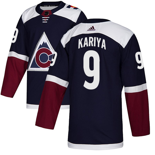 Adidas Colorado Avalanche #9 Paul Kariya Navy Alternate Authentic Stitched Jersey Men's