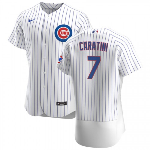 Chicago Chicago Cubs #7 Victor Caratini Men's White Home 2020 Authentic Player Jersey Men's