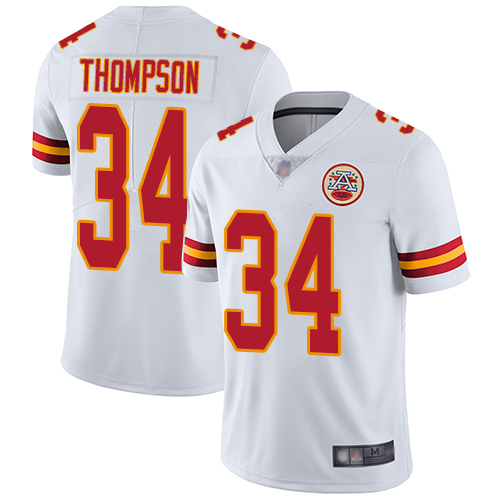 Kansas City Chiefs #34 Darwin Thompson White Youth Stitched Vapor Untouchable Limited Jersey Youth