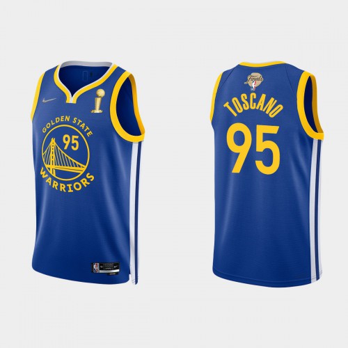 Golden State Golden State Warriors #95 Juan Toscano-Anderson Mens Blue 2021-22 Finals Champions Swingman Jersey Mens