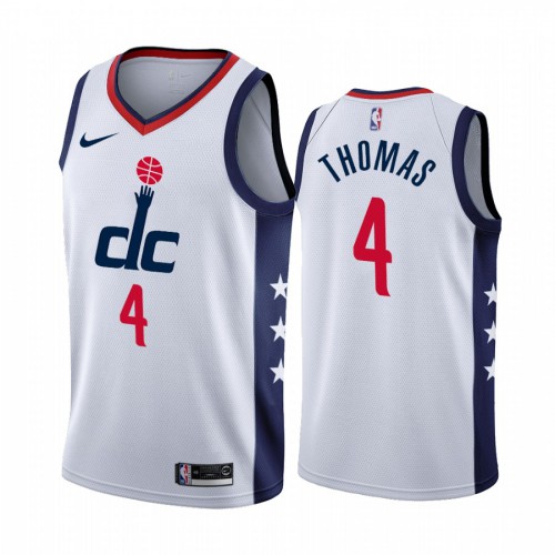 Washington Wizards #4 Isaiah Thomas Mens Unveil 2019-20 City Edition Swingman Jersey White Mens
