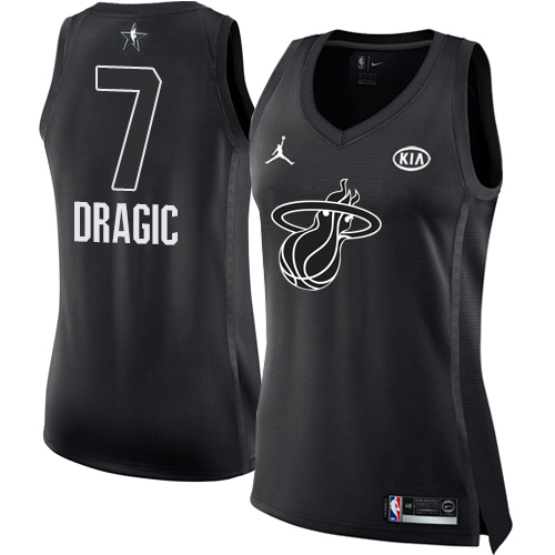 Miami Heat #7 Goran Dragic Black Womens Jordan Swingman 2018 All-Star Game Jersey Womens