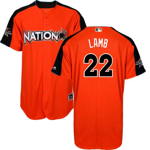 Arizona Diamondbacks #22 Jake Lamb Orange 2017 All-Star National League Stitched Youth Jersey Youth