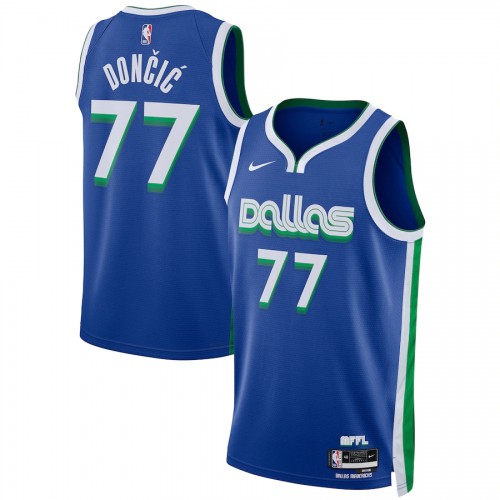 Dallas Dallas Mavericks #77 Luka Doncic Unisex Blue 2022-23 Swingman Jersey - City Edition Mens