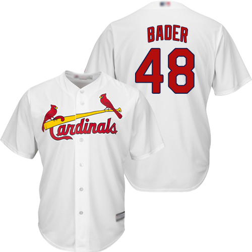 St.Louis Cardinals #48 Harrison Bader White Cool Base Stitched Youth Jersey Youth