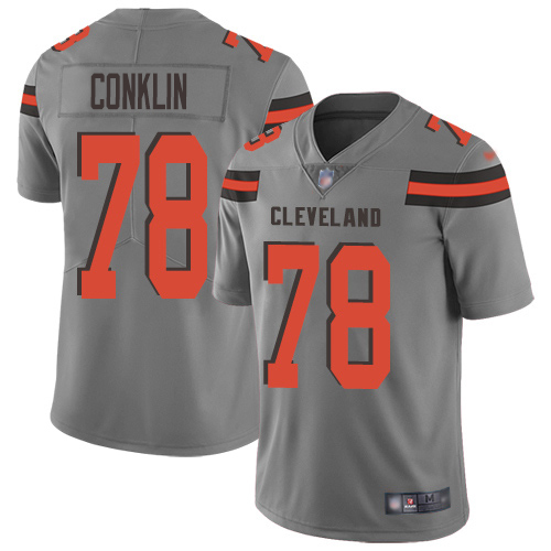 Cleveland Browns #78 Jack Conklin Gray Youth Stitched Limited Inverted Legend Jersey Youth