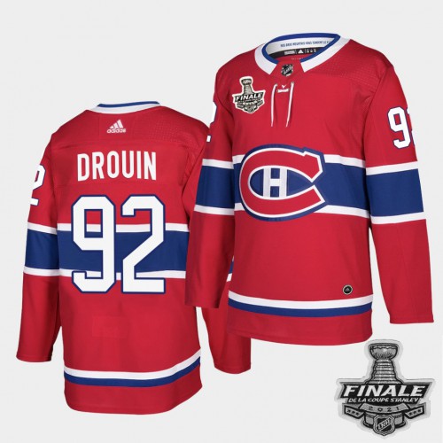Adidas Montreal Canadiens #92 Jonathan Drouin Red Home Authentic Youth 2021 Stanley Cup Final Patch Jersey Youth