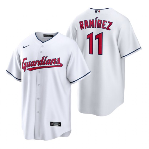 Cleveland Guardians #11 Jose Ramirez White Men's 2022 Replica Home Jersey Men's
