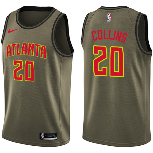 Atlanta Hawks #20 John Collins Green Youth Swingman Salute to Service Jersey Youth