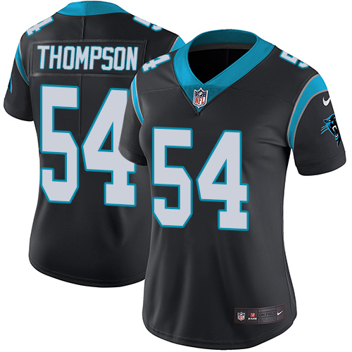 Carolina Panthers #54 Shaq Thompson Black Team Color Women's Stitched Vapor Untouchable Limited Jersey Womens