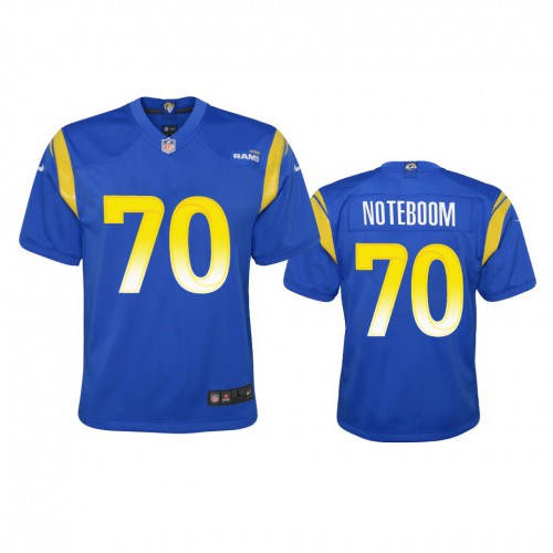 Los Angeles Los Angeles Rams #70 Joseph Noteboom Youth Game Jersey - Royal Youth