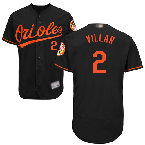 Baltimore Orioles #2 Jonathan Villar Black Flexbase Authentic Collection Stitched Jersey Men's