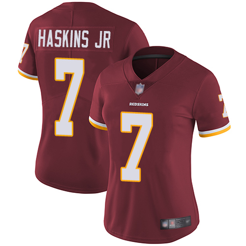 Washington Commanders #7 Dwayne Haskins Jr Burgundy Red Team Color Women's Stitched Vapor Untouchable Limited Jersey Womens