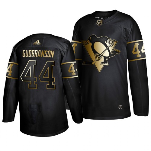 Adidas Pittsburgh Penguins #44 Erik Gudbranson Men's 2019 Black Golden Edition Authentic Stitched Jersey Men's