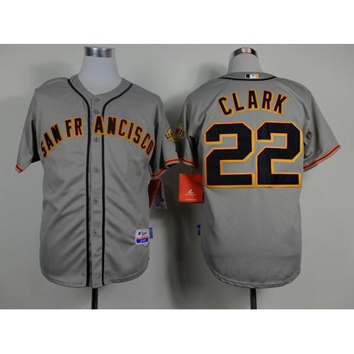 San Francisco Giants #22 Will Clark Grey Road Cool Base Stitched Jersey Men's