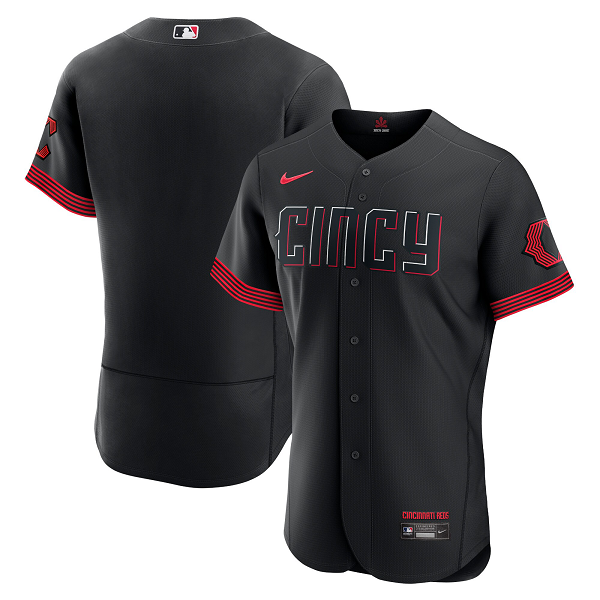Men's Cincinnati Reds Black 2023 City Connect Flex Base Jersey