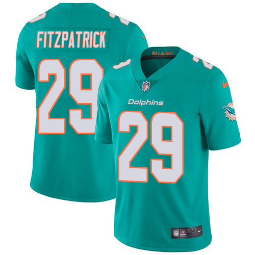 Miami Dolphins #29 Minkah Fitzpatrick Aqua Green Team Color Youth Stitched Vapor Untouchable Limited Jersey Youth