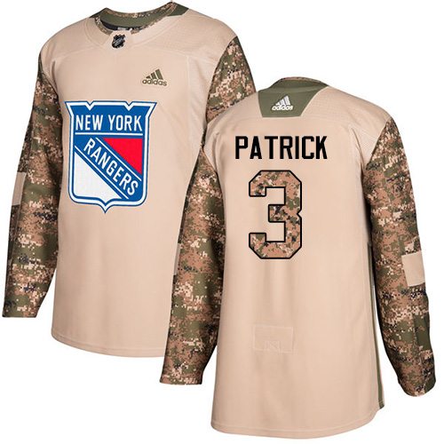 Adidas New York Rangers #3 James Patrick Camo Authentic 2017 Veterans Day Stitched Jersey Men's