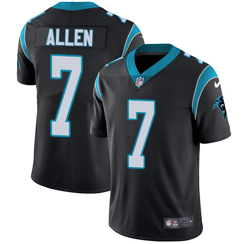 Carolina Panthers #7 Kyle Allen Black Team Color Men's Stitched Vapor Untouchable Limited Jersey Men's