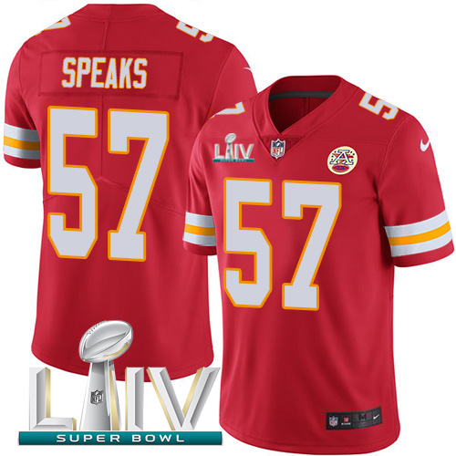 Kansas City Chiefs #57 Breeland Speaks Red Super Bowl LIV 2020 Team Color Youth Stitched Vapor Untouchable Limited Jersey Youth