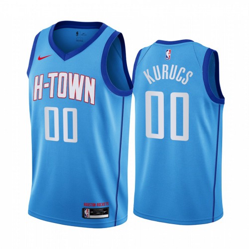 Houston Rockets #00 Rodions Kurucs Blue Youth Swingman 2020-21 City Edition Jersey Youth