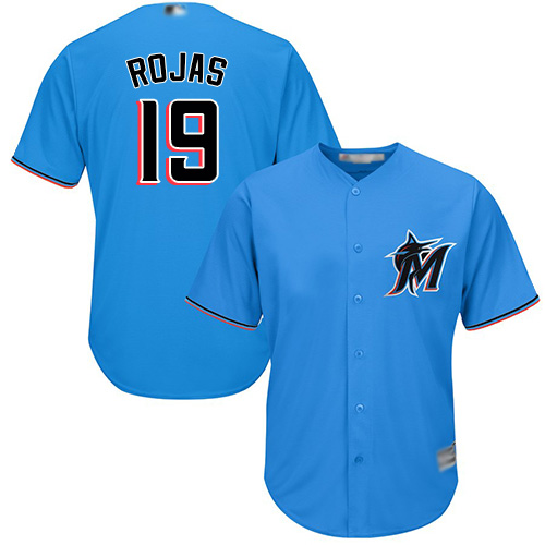 Miami Marlins #19 Miguel Rojas Blue Cool Base Stitched Youth Jersey Youth