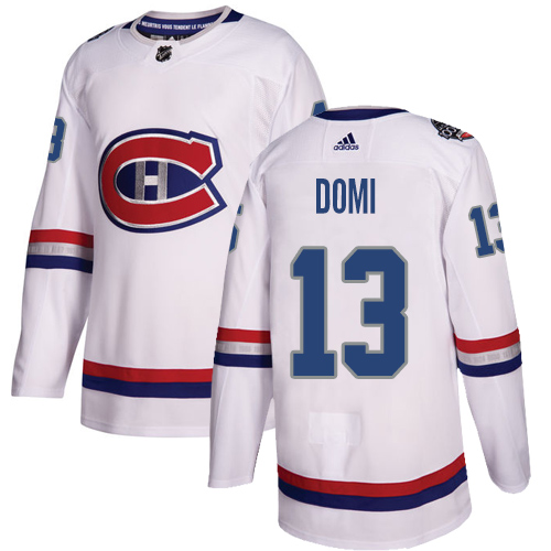 Adidas Montreal Canadiens #13 Max Domi White Authentic 2017 100 Classic Stitched Youth Jersey Youth
