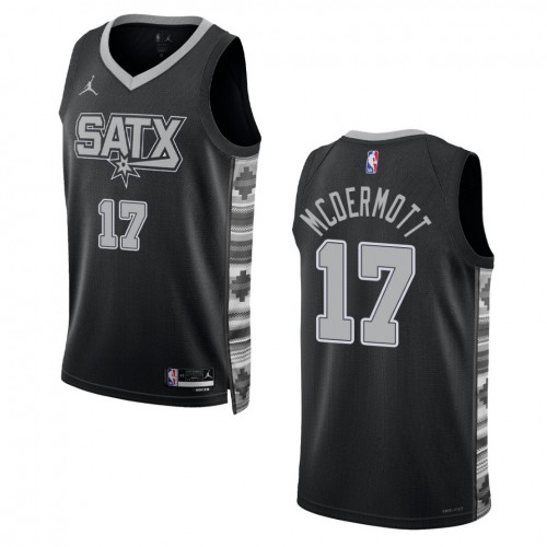 San Antonio San Antonio Spurs #17 Doug Mcdermott Unisex Black 2022-23 Swingman Jersey - Statement Edition Mens