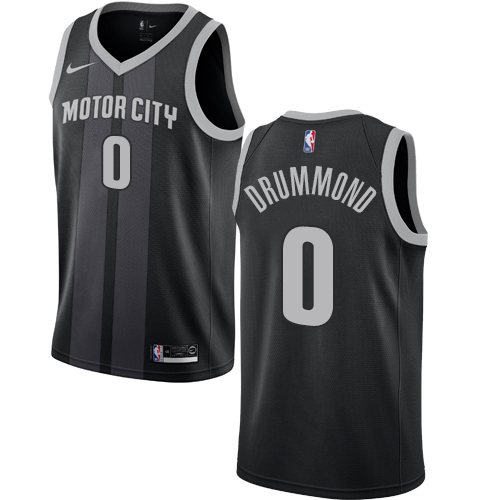 Detroit Pistons #0 Andre Drummond Black Swingman City Edition 2018/19 Jersey Mens