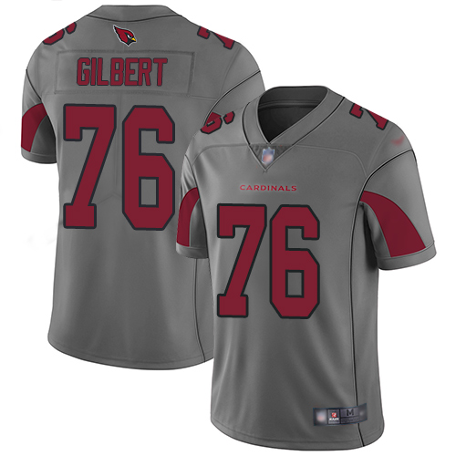 Cardinals #76 Marcus Gilbert Silver Youth Stitched Limited Inverted Legend Jersey