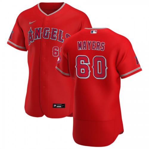 Los Angeles Los Angeles Angels #60 Mike Mayers Men's Red Alternate 2020 Authentic Player Jersey Men's