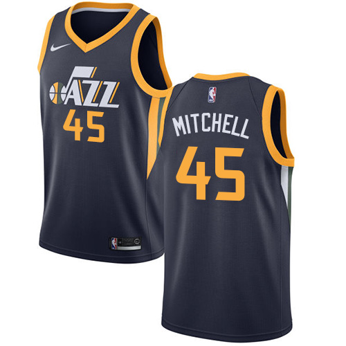 Utah Jazz #45 Donovan Mitchell Navy Womens Swingman Icon Edition Jersey Womens