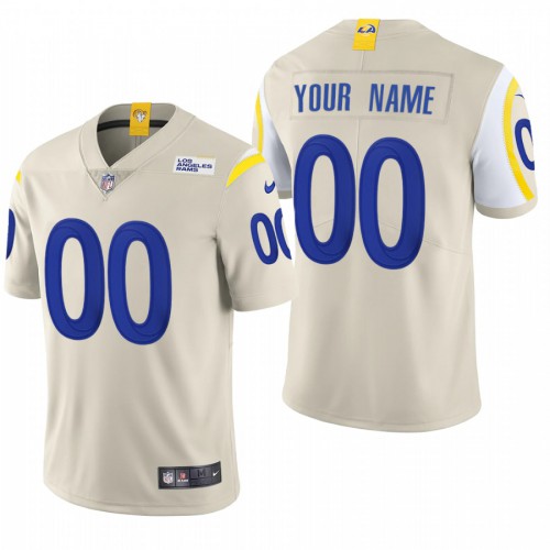 Los Angeles Rams Custom Men's Bone 2020 Vapor Untouchable Limited Jersey